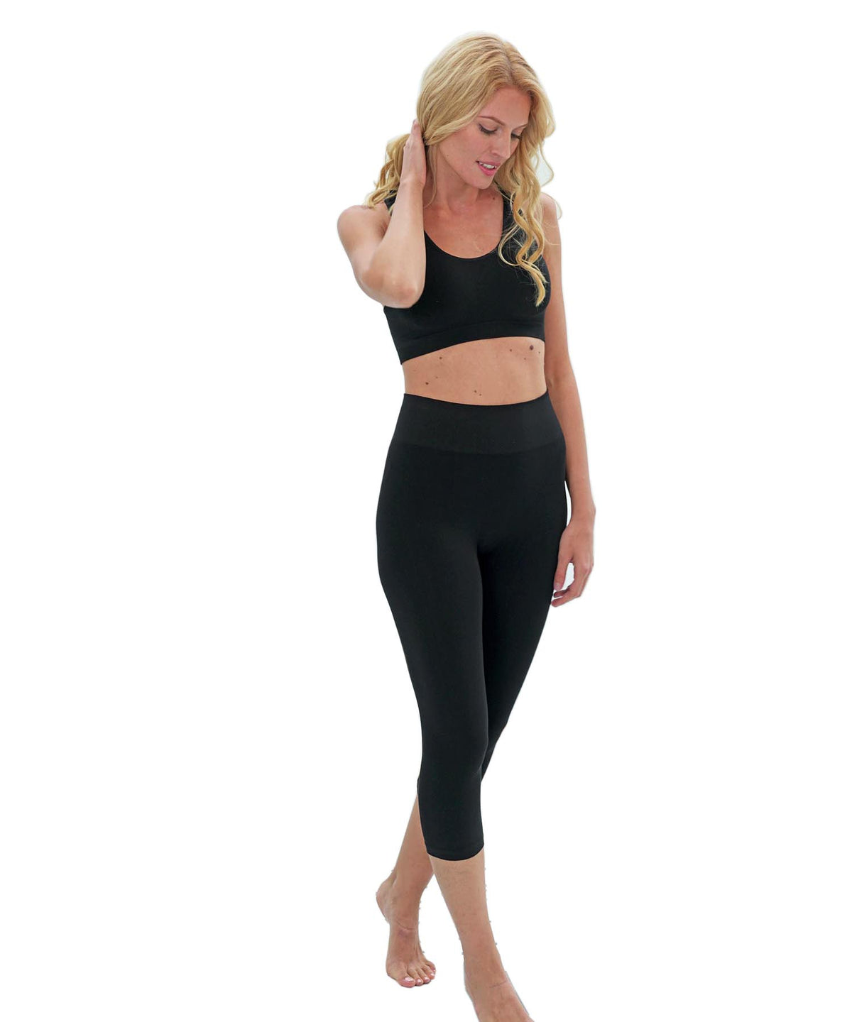 Bamboo High Band Capri-Apparel-Alpaca Direct-Alpaca Direct