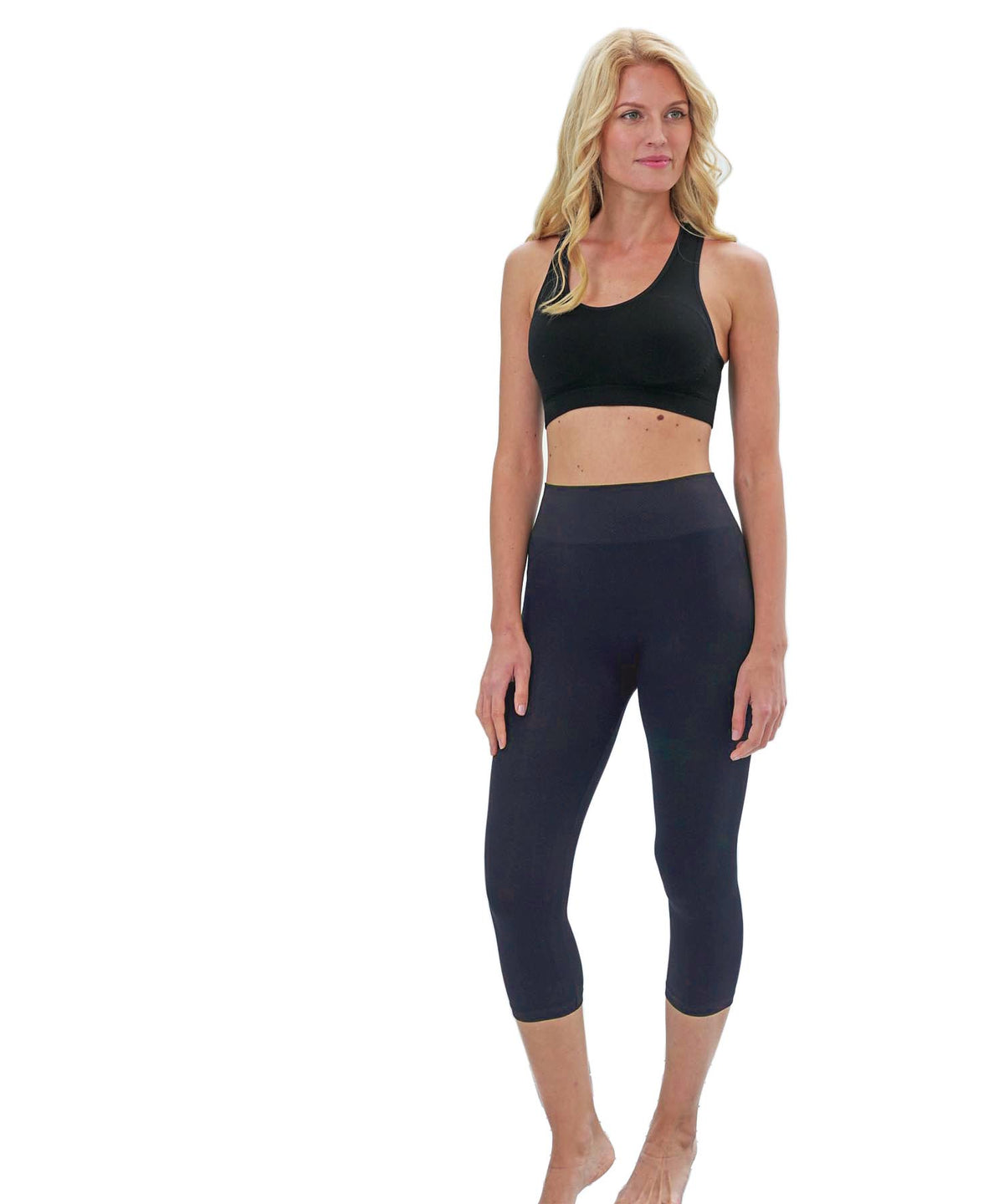 Bamboo High Band Capri-Apparel-Alpaca Direct-Navy Size 0 to Small-Alpaca Direct