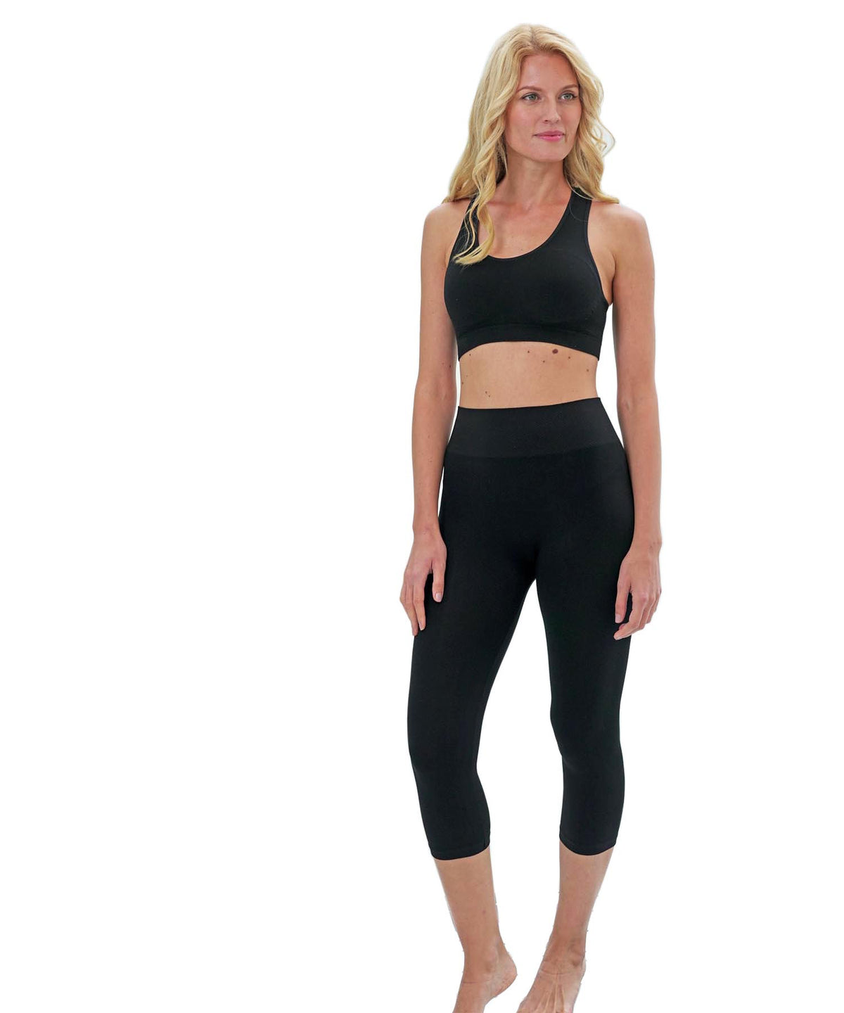 Bamboo High Band Capri-Apparel-Alpaca Direct-Black-Alpaca Direct