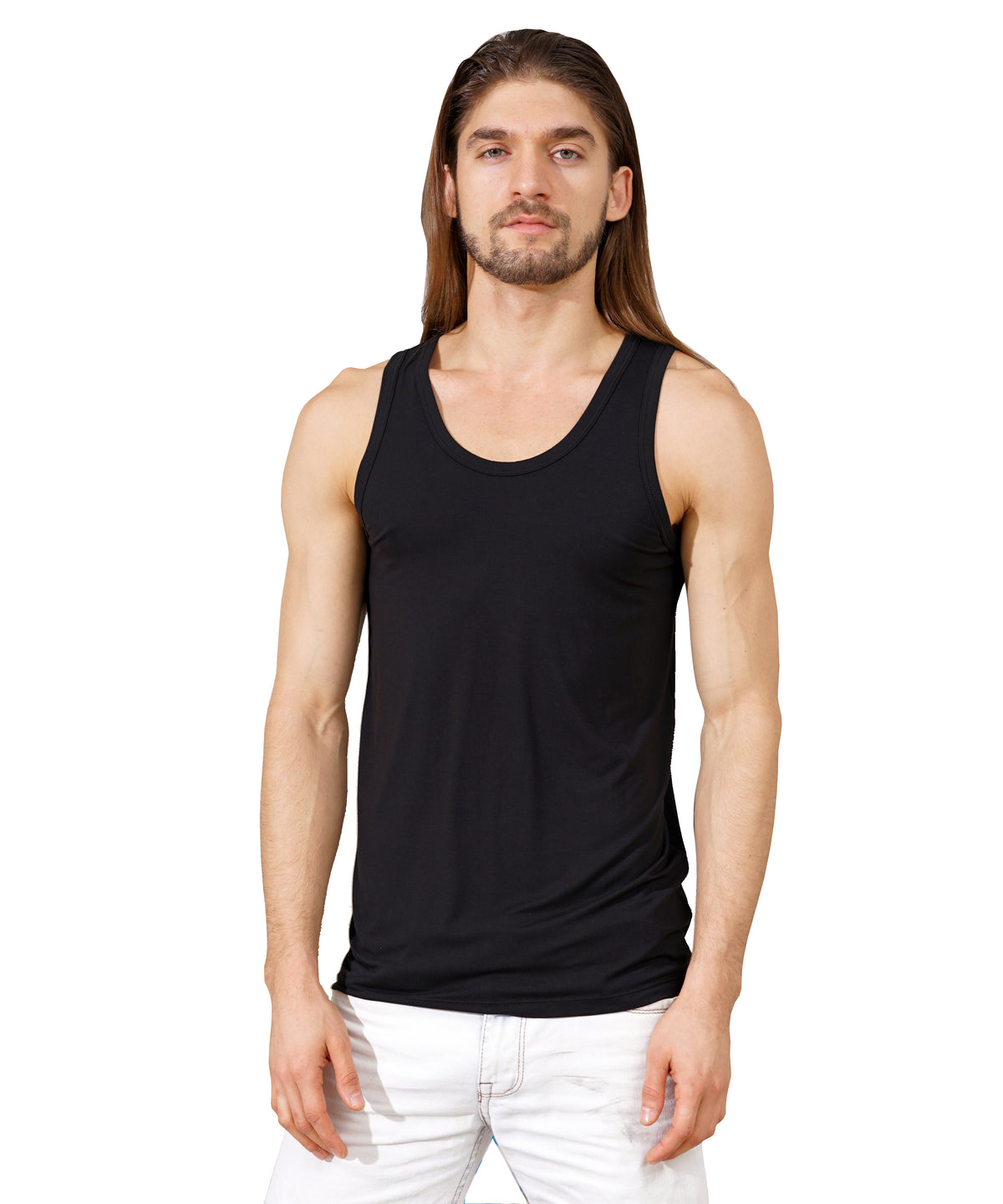 Bamboo Men&#39;s Tank Top-Apparel-Alpaca Direct-Small-Black-Alpaca Direct