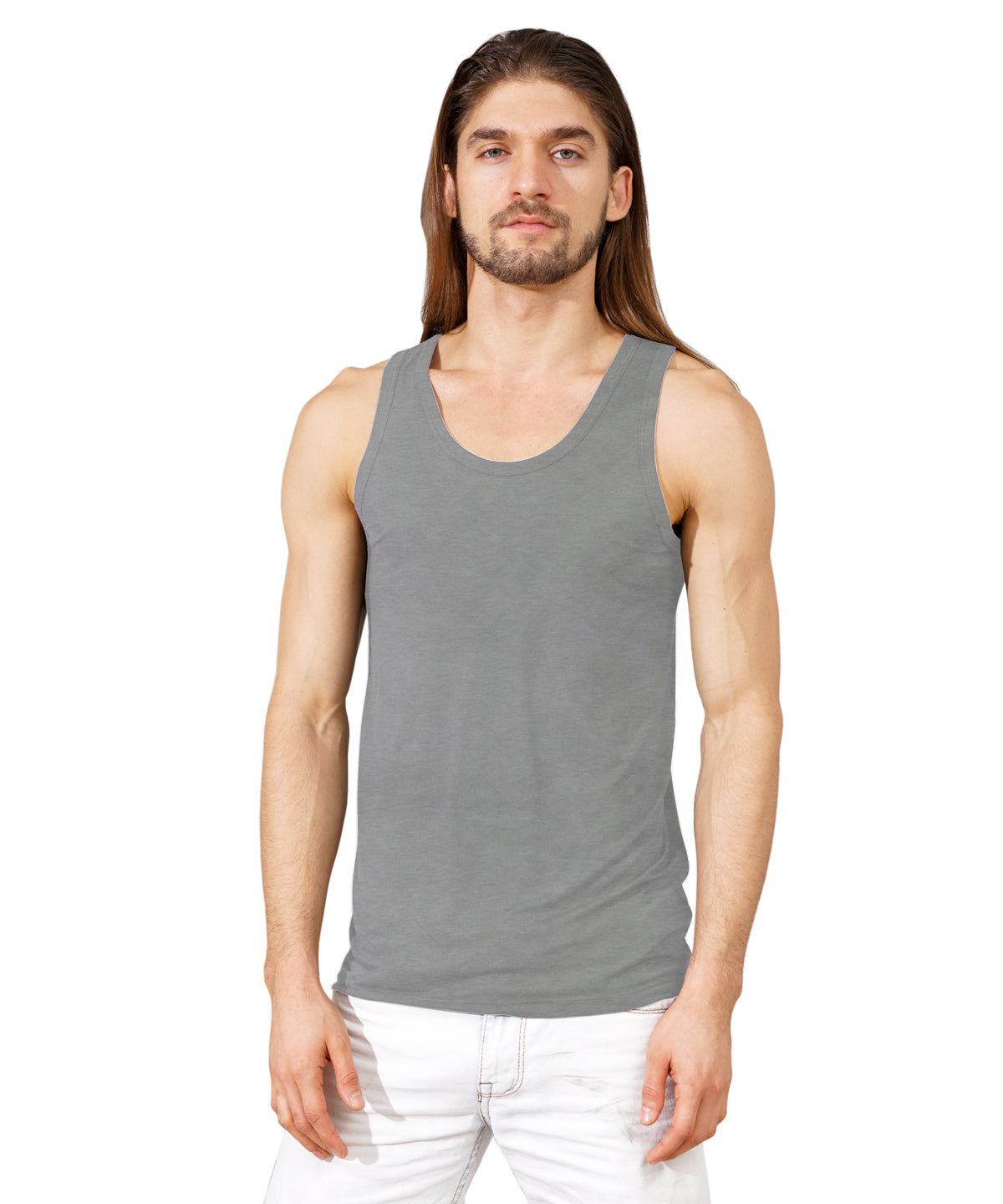Bamboo Men&#39;s Tank Top-Apparel-Alpaca Direct-Small-Charcoal-Alpaca Direct