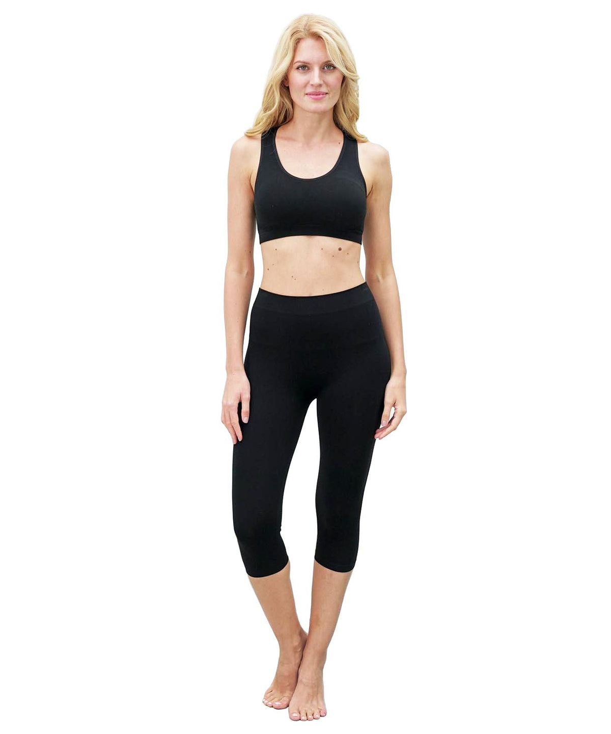 Bamboo Regular Band Capri-Apparel-Alpaca Direct-Black-Alpaca Direct