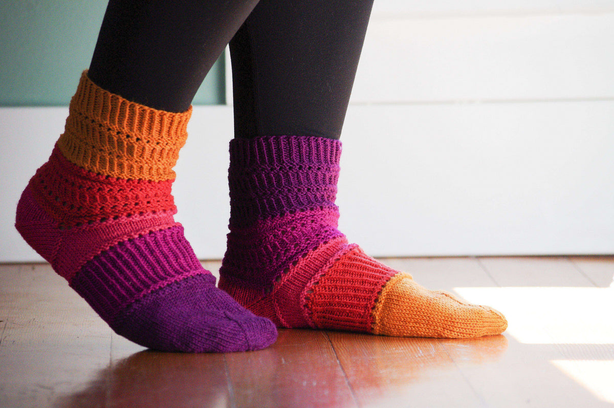 Bander Ridge Socks by Meghan Jones-Patterns-Meghan Jones-Alpaca Direct