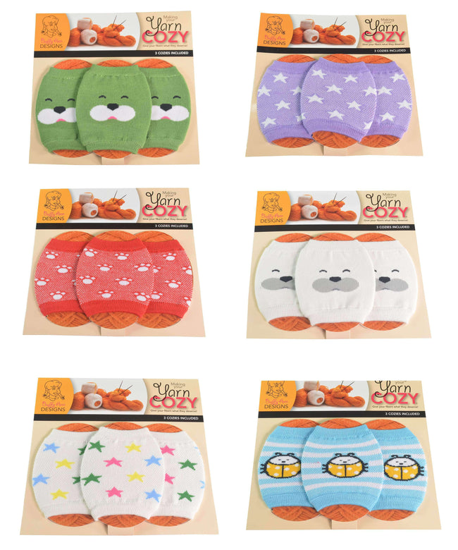 Buffy Ann Designs Yarn Cozy Three Pack-Notions-Bryson-Assorted Styles-Alpaca Direct Main image
