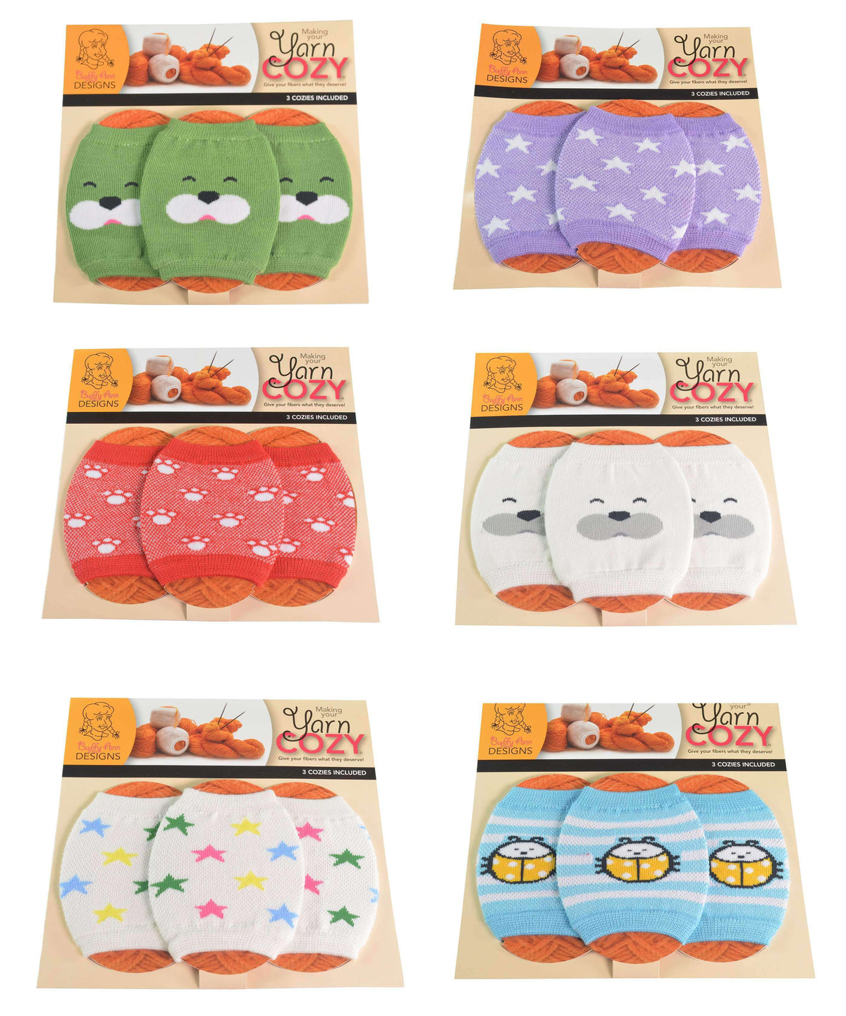 Buffy Ann Designs Yarn Cozy Three Pack-Notions-Bryson-Assorted Styles-Alpaca Direct