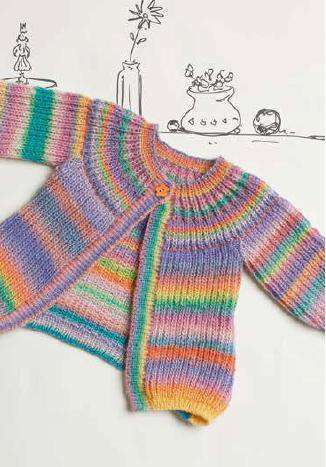 Lang Yarns Mille Colori Baby Sweater Pattern by LANGYARNS SWITZERLAND-Patterns-Berroco-Alpaca Direct