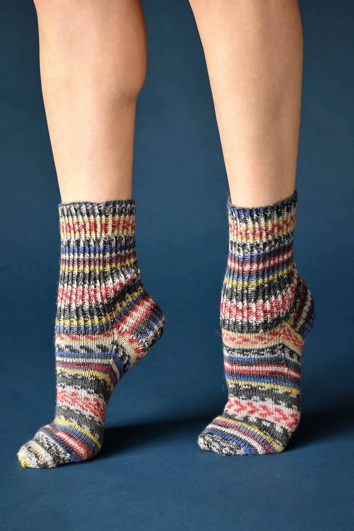 Channel Socks Universal Yarns by Rachel Brockman-Patterns-Universal Yarns-Alpaca Direct