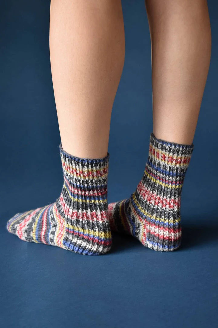 Channel Socks Universal Yarns by Rachel Brockman-Patterns-Universal Yarns-Alpaca Direct