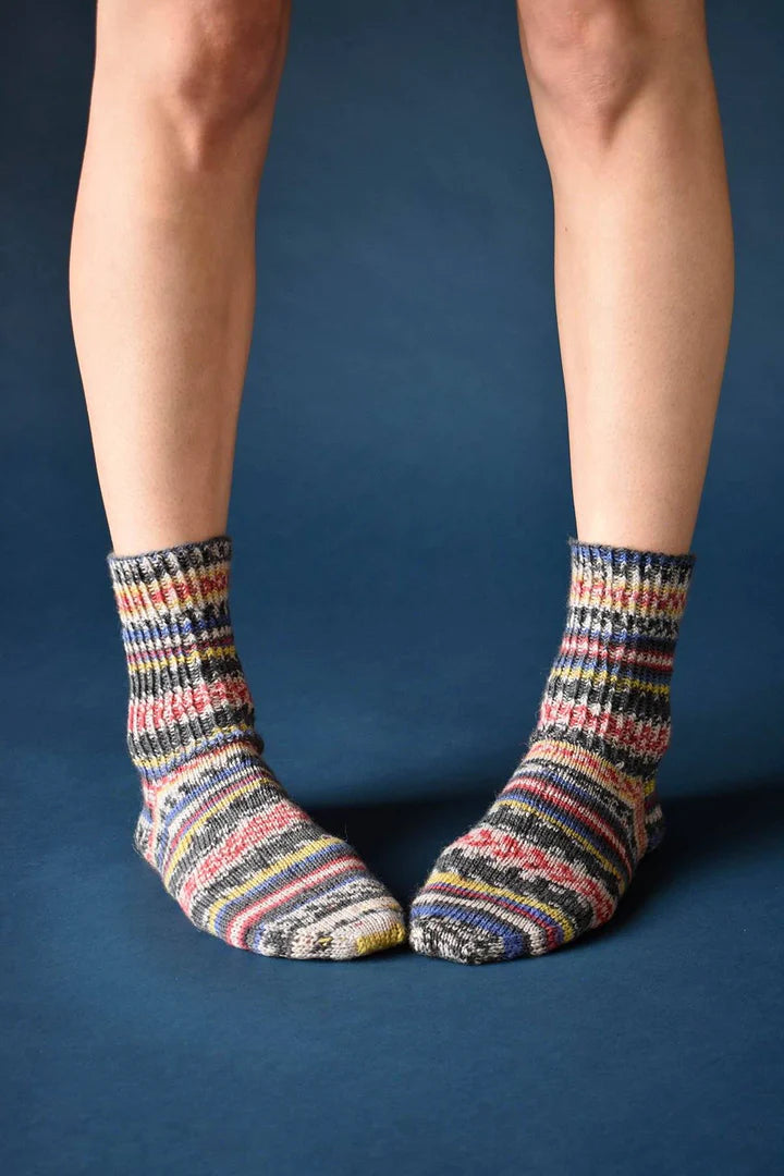 Channel Socks Universal Yarns by Rachel Brockman