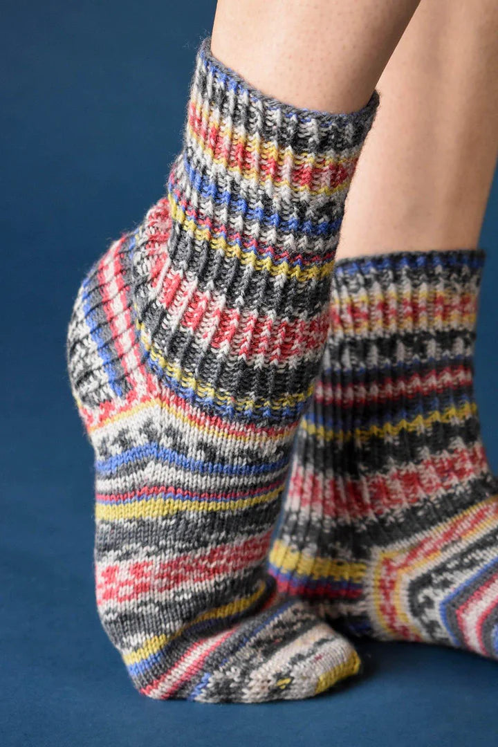 Channel Socks Universal Yarns by Rachel Brockman-Patterns-Universal Yarns-Alpaca Direct