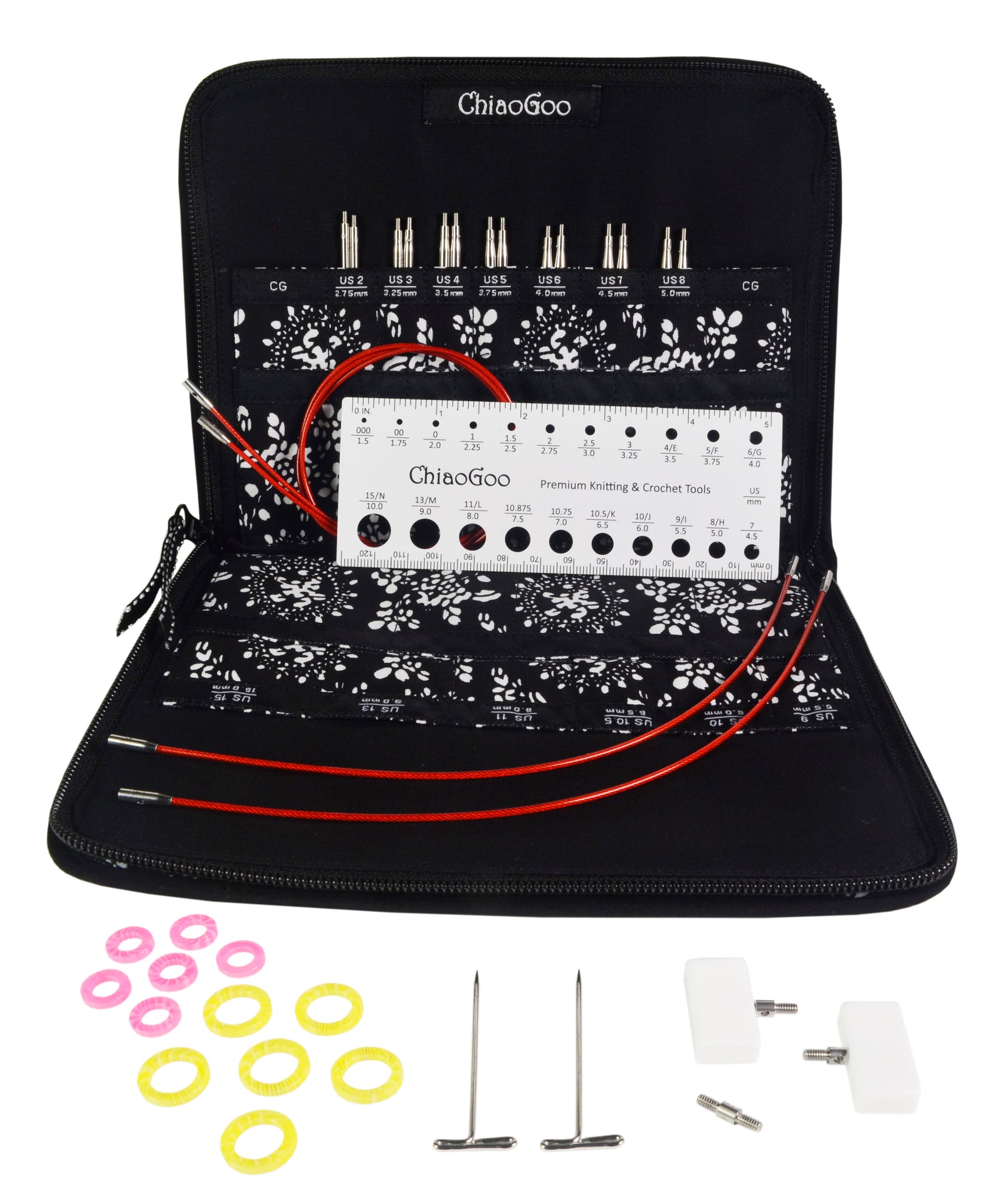 Chiaogoo Twist Small 4" Interchangeable Redlace Needle Set 7400 S