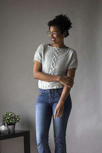 Cora Crop Designed by Rachel Brockman-Patterns-Universal Yarns-Alpaca Direct