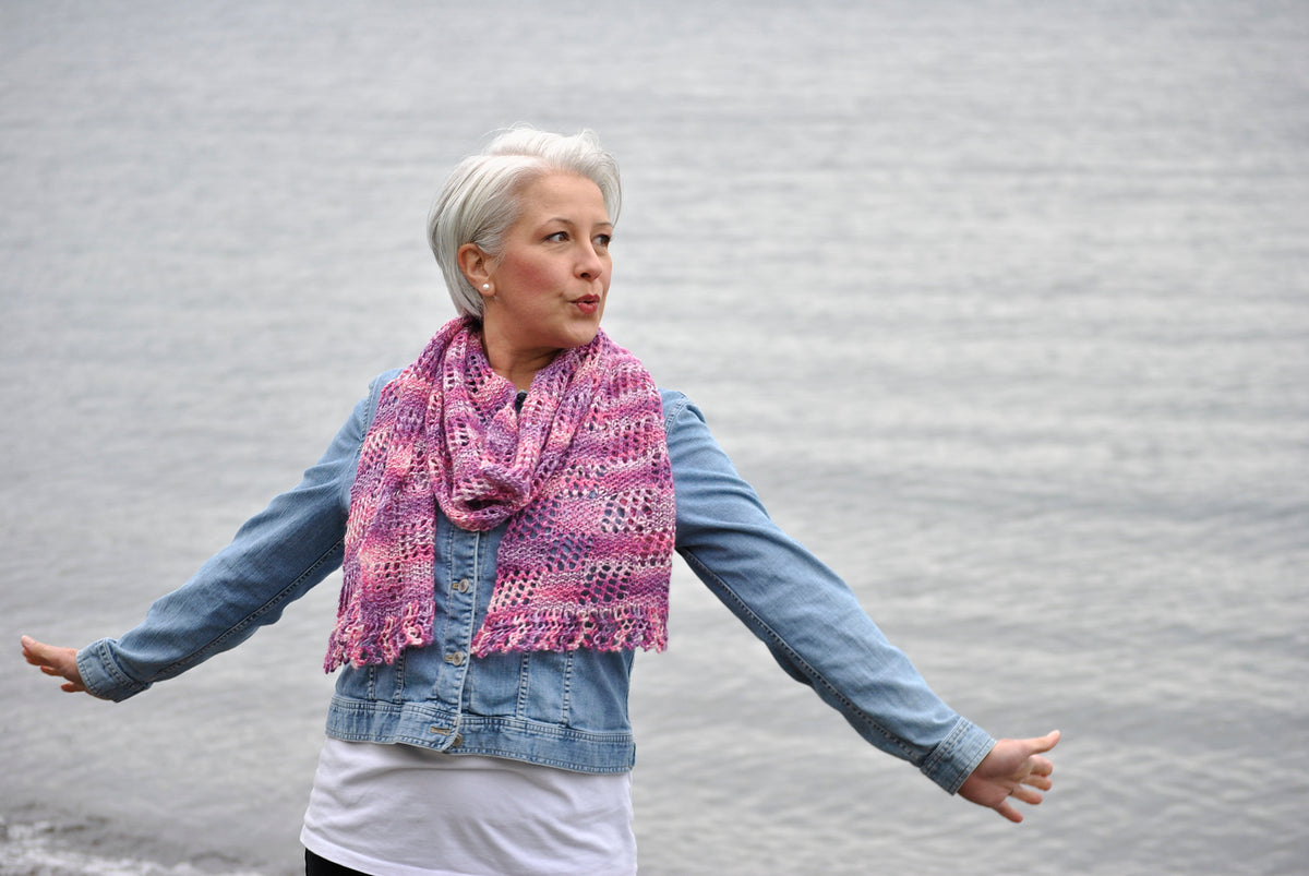 Rylie Lace Blocks Scarf by Marcy New *Skacel Pattern*-Patterns-Skacel-Alpaca Direct