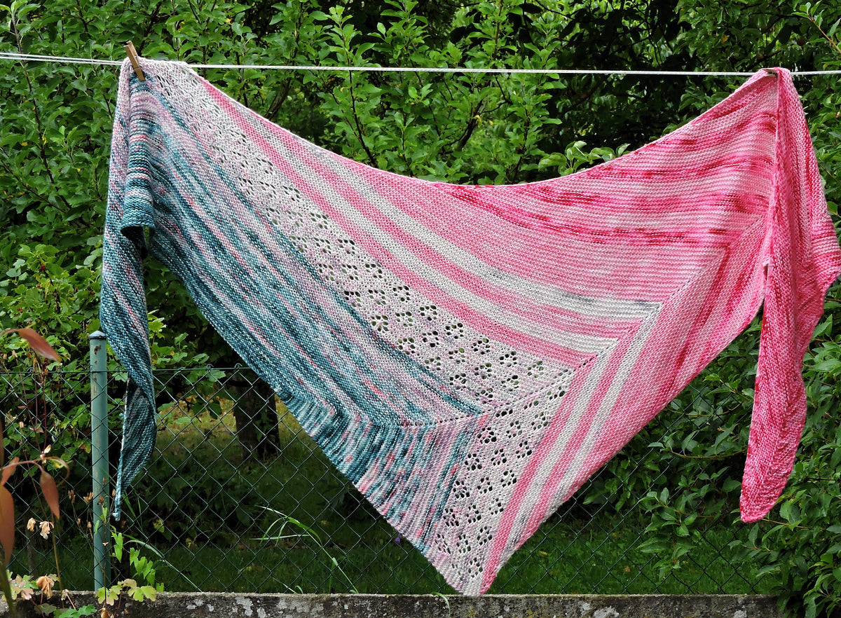 Raspberry Field Shawl Pattern by Jana Markova-Patterns-Alpaca Direct-Alpaca Direct
