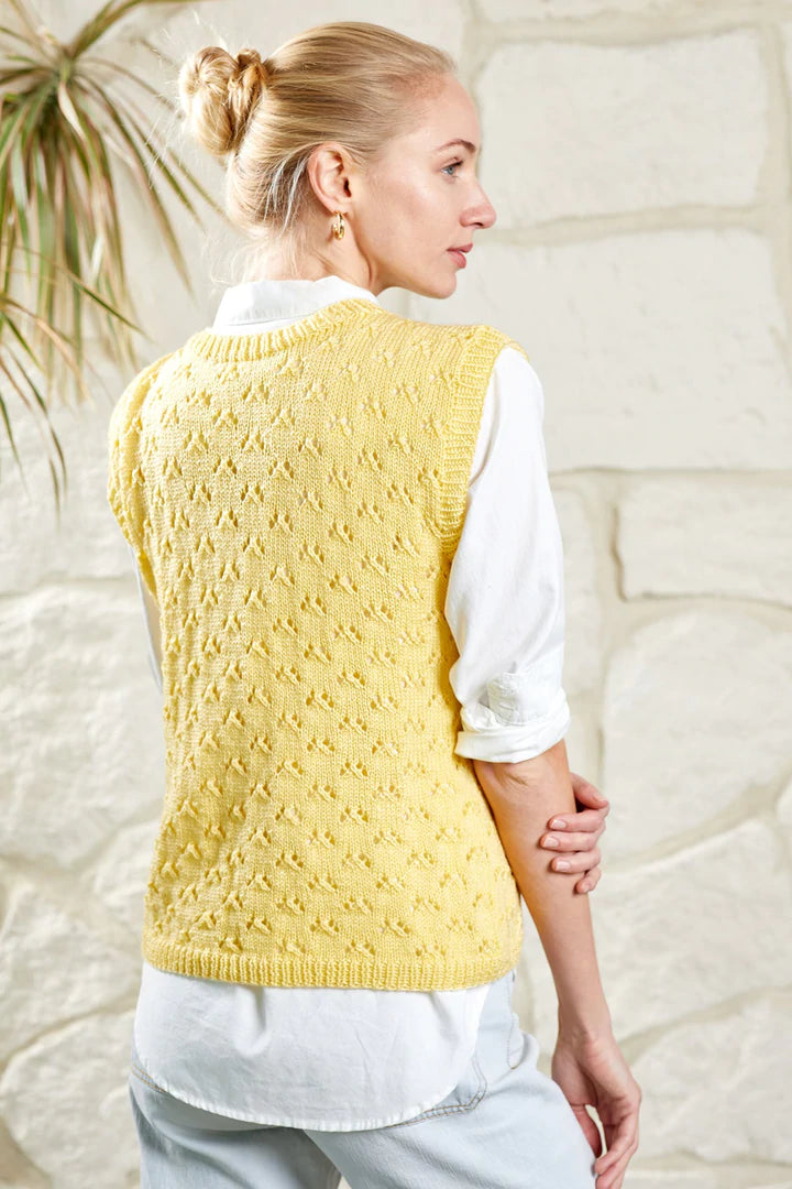 Daffodil Vest Universal Yarn Designed by Aubrey Busek-Patterns-Universal Yarns-Alpaca Direct