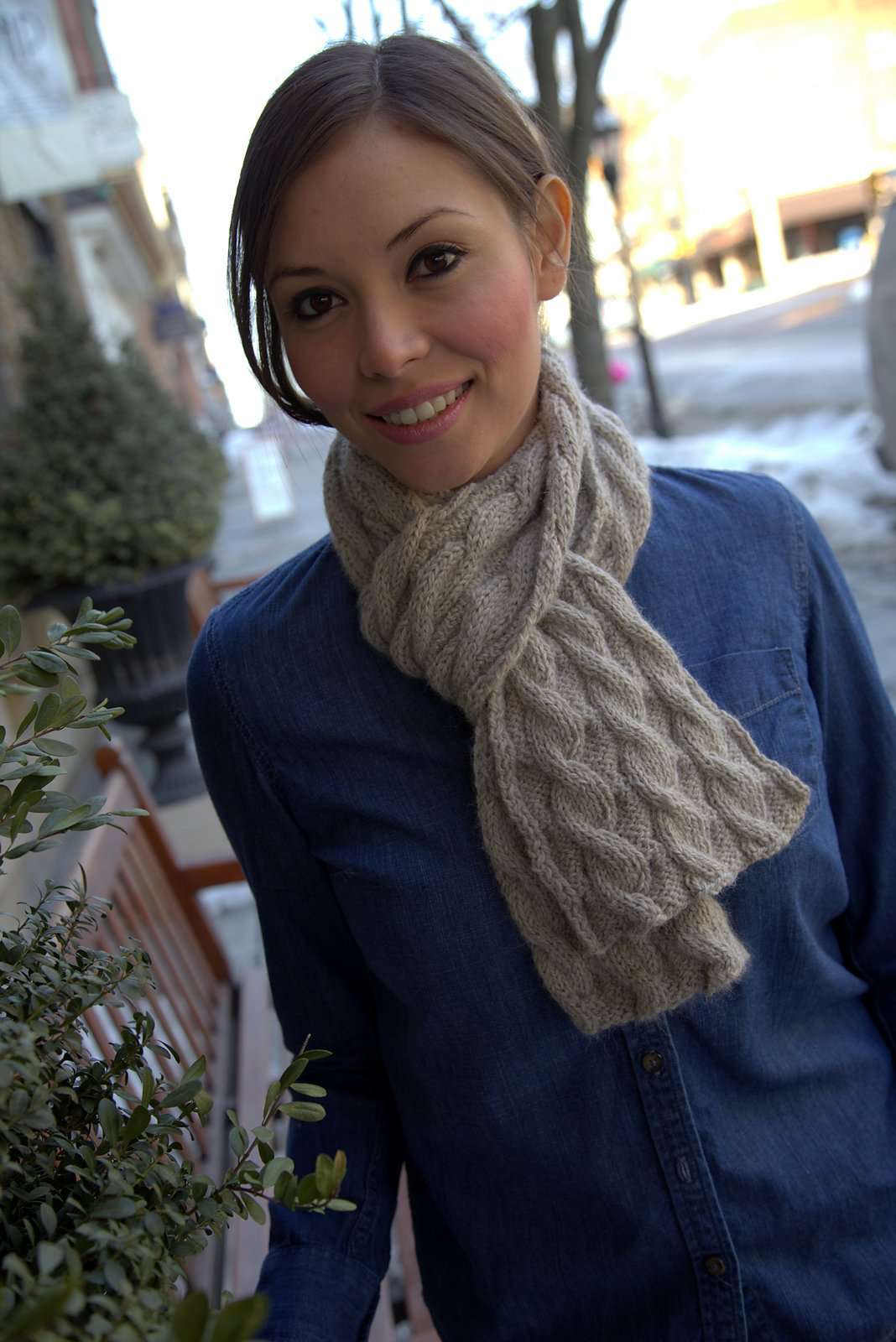 Nickel and Dime Scarf by Sue Hilger-Patterns-Plymouth Yarn-Alpaca Direct