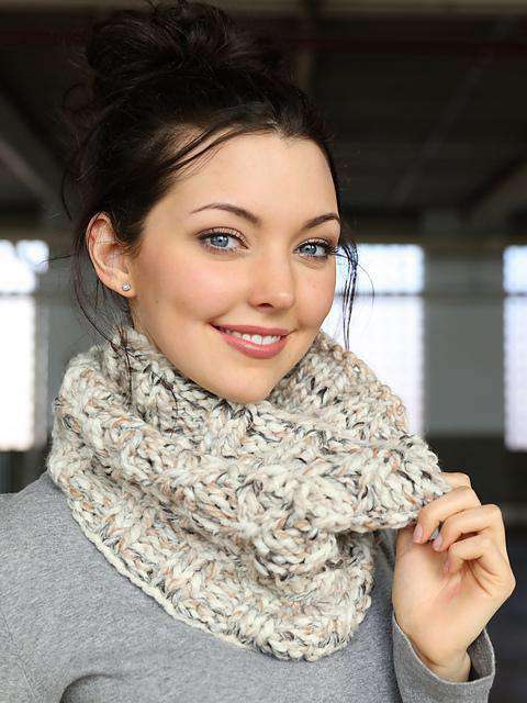 F716 Cabled Cowl by Jennifer Owens-Patterns-Plymouth Yarn-Alpaca Direct