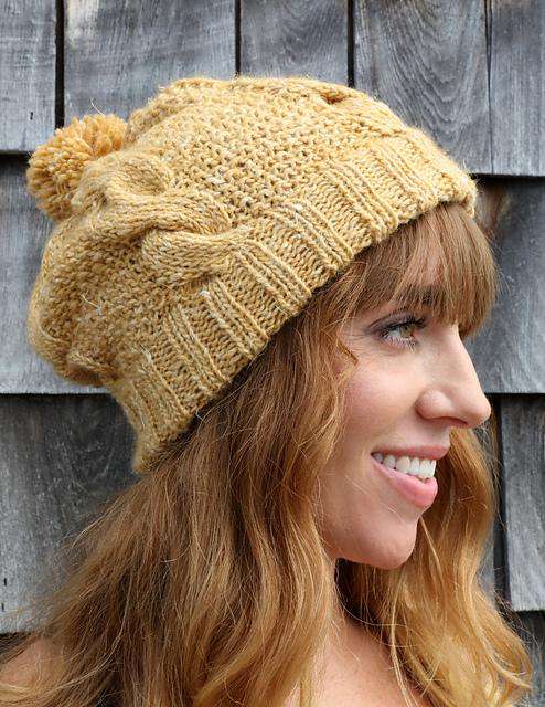 F766 Seed Stitch Hat by Vanessa Ewing-Patterns-Plymouth Yarn-Alpaca Direct Main image