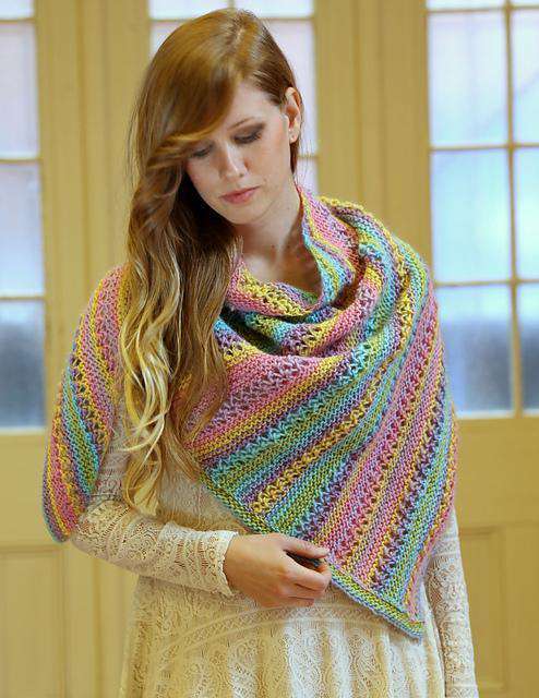 Ridged Shawl by Vanessa Ewing  *Plymouth Pattern*