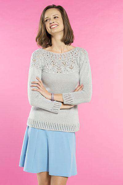 Final Frost Pullover by Amy Gunderson-Patterns-Universal Yarns-Alpaca Direct