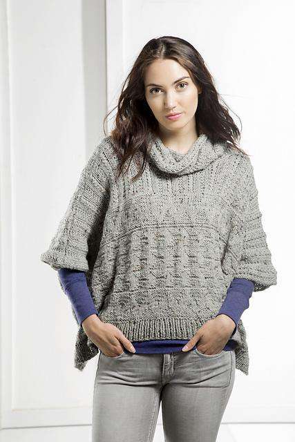 Glacier Bay Poncho by Amy Gunderson-Patterns-Universal Yarns-Alpaca Direct Main image