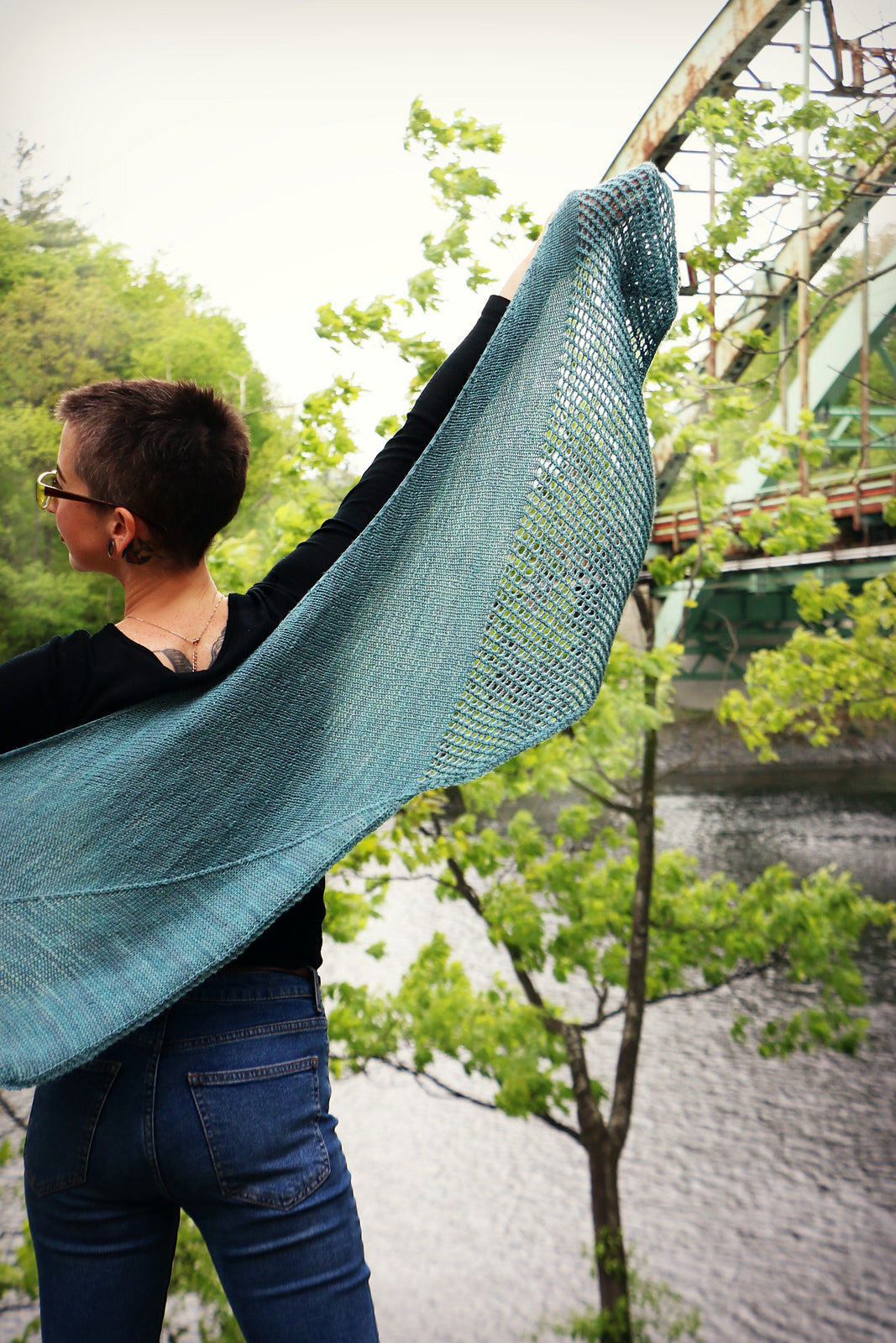 High Tea Wrap by Stephanie Shiman-Patterns-Frabjous Fibers-Alpaca Direct