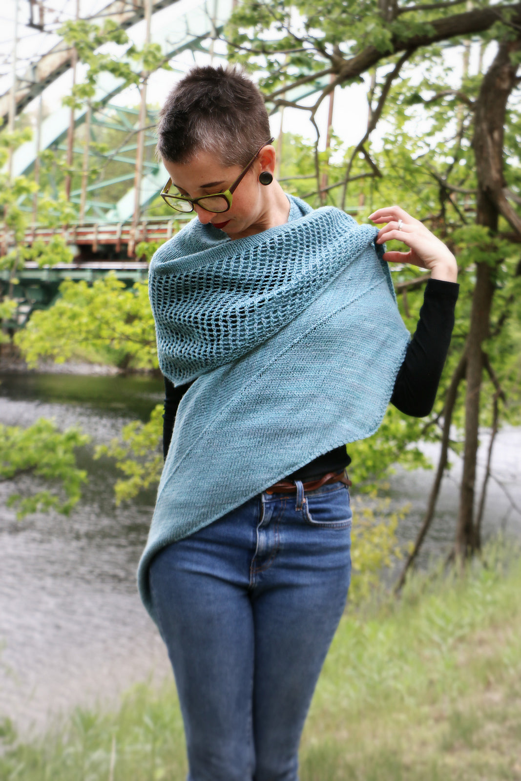 High Tea Wrap by Stephanie Shiman-Patterns-Frabjous Fibers-Alpaca Direct