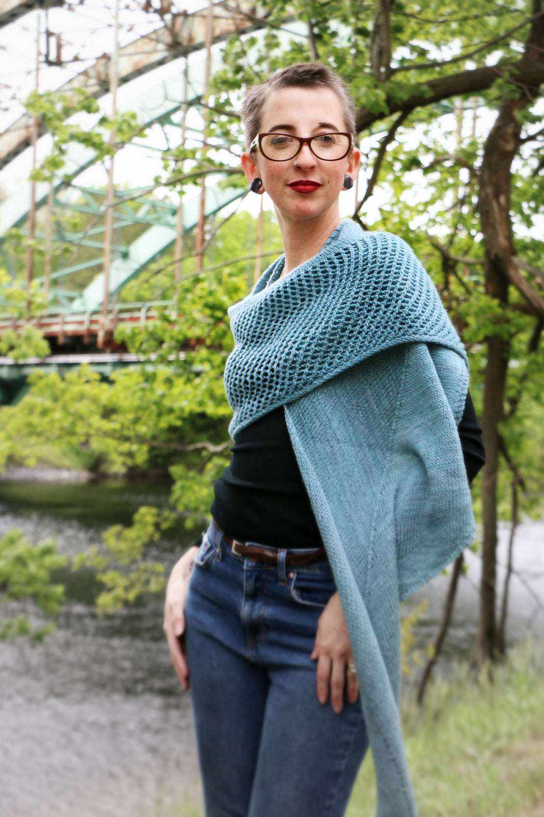 High Tea Wrap by Stephanie Shiman-Patterns-Frabjous Fibers-Alpaca Direct
