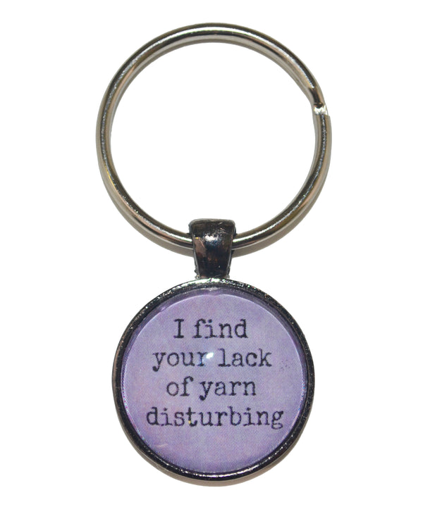 I Find Your Lack Of Yarn Disturbing Keychain-Notions-Alpaca Direct-Purple-Alpaca Direct
