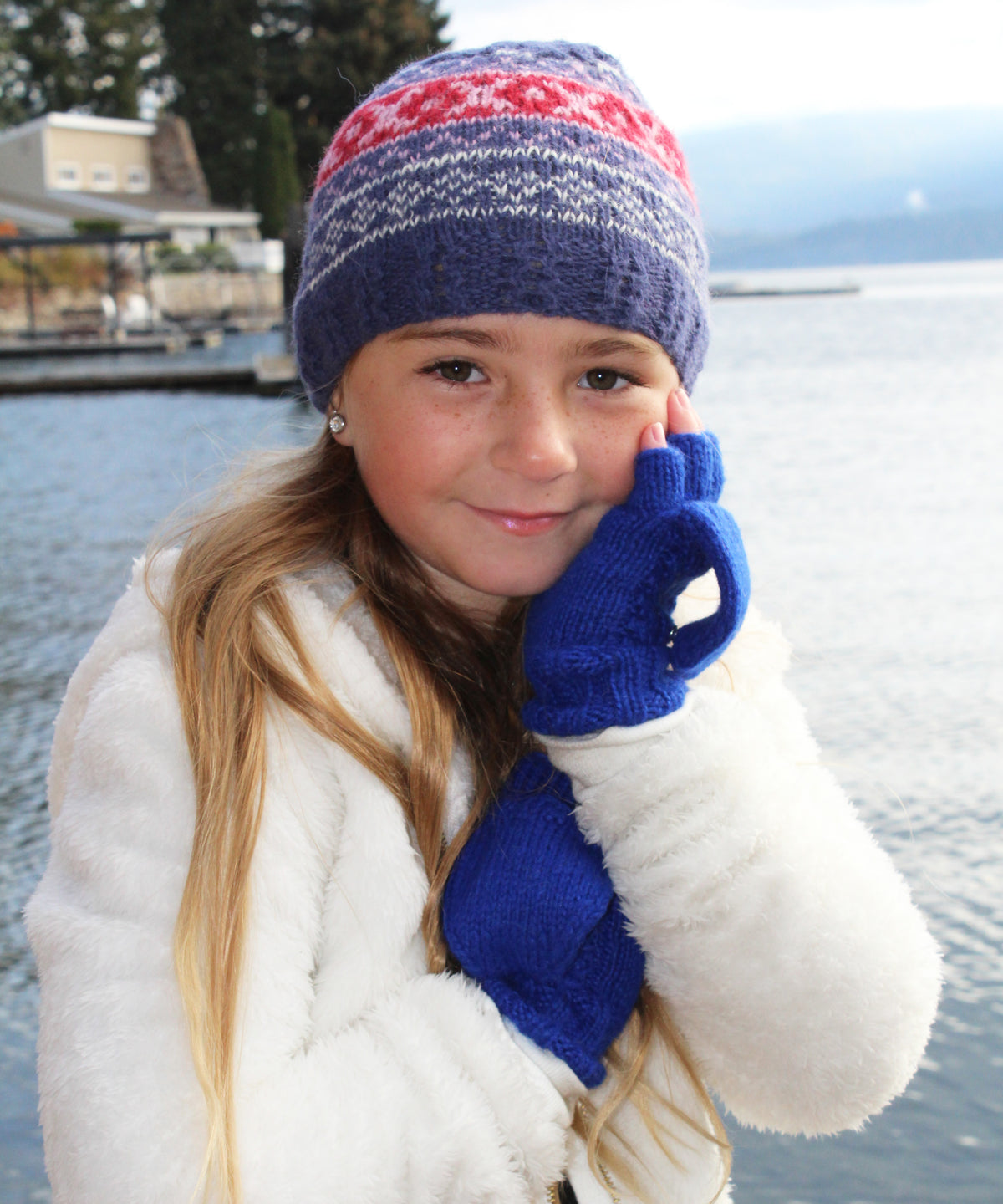 Kids Alpaca Glittens-Apparel-Alpaca Direct-Blue-Alpaca Direct