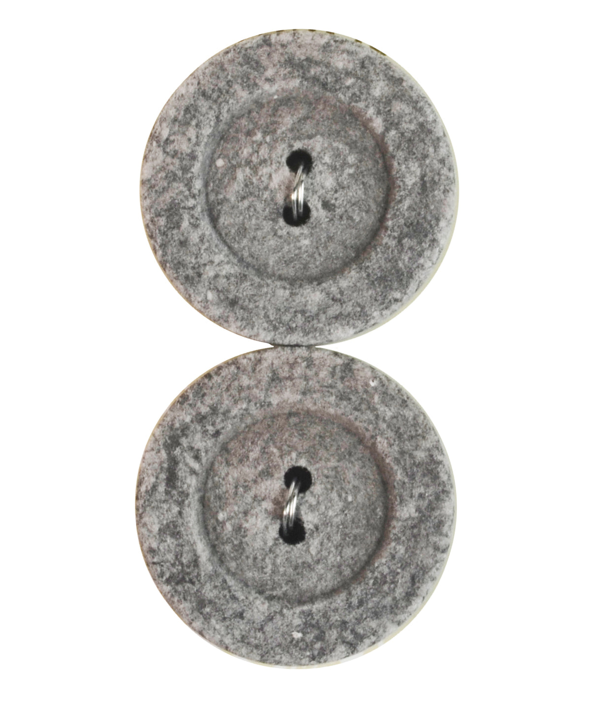 La Mode Grey 1 1/18&quot; (28MM) Buttons 2 piece, 2 hole #2765-Notions-Alpaca Direct-Alpaca Direct
