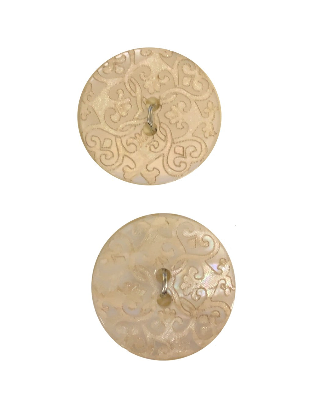 La Mode Vintage Ocean Pearl 1 in (25MM) Buttons 2 piece, 2 hole #1713-Notions-Alpaca Direct-Alpaca Direct Main image