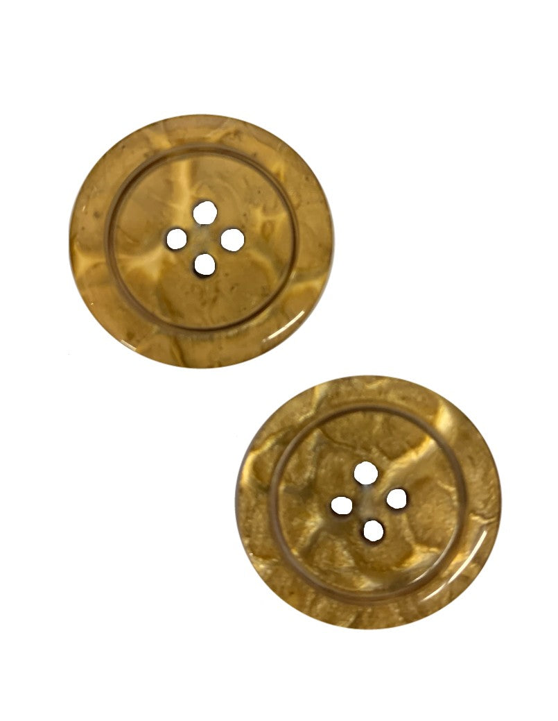 La Petite Shiny Tan 7/8 in (22MM) Buttons 2 piece, 4 hole # 210-Notions-Alpaca Direct-Alpaca Direct