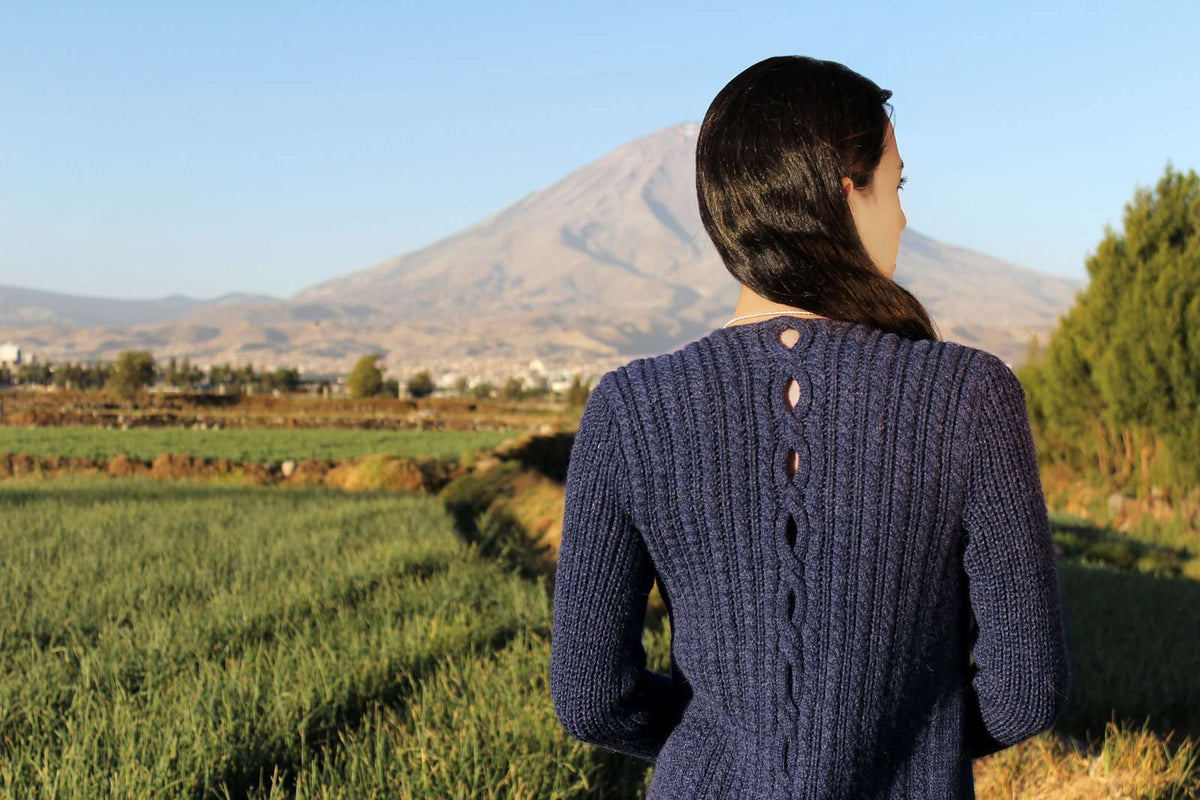 Lupe Cardigan by Laura Zukaite-Patterns-Berroco-Alpaca Direct
