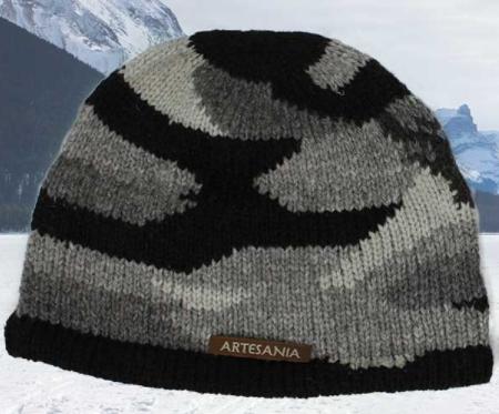 Men&#39;s Alpaca Camo Hat-Apparel-Alpaca Direct-Grey-Alpaca Direct