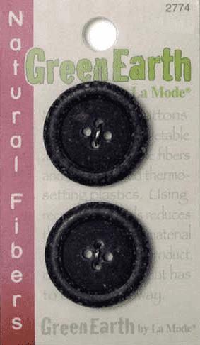 Green Earth Natural Fibers Brown 1 in (25MM) Buttons