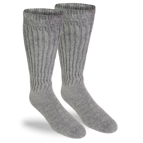 Rainier Alpaca Over The Calf Socks-Socks-Alpaca Direct-Small-Grey Heather-Alpaca Direct