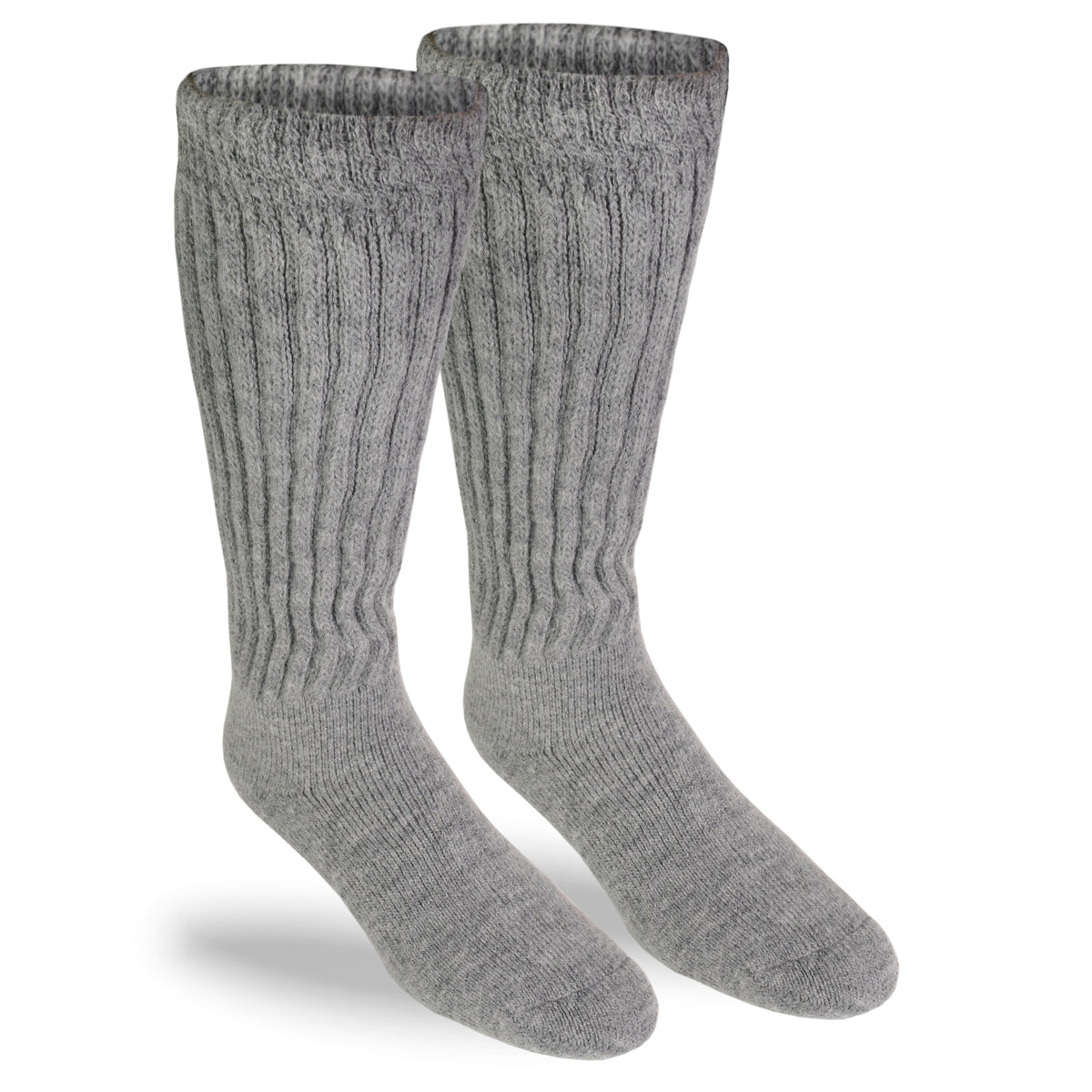 Rainier Alpaca Over The Calf Socks-Socks-Alpaca Direct-Small-Grey Heather-Alpaca Direct