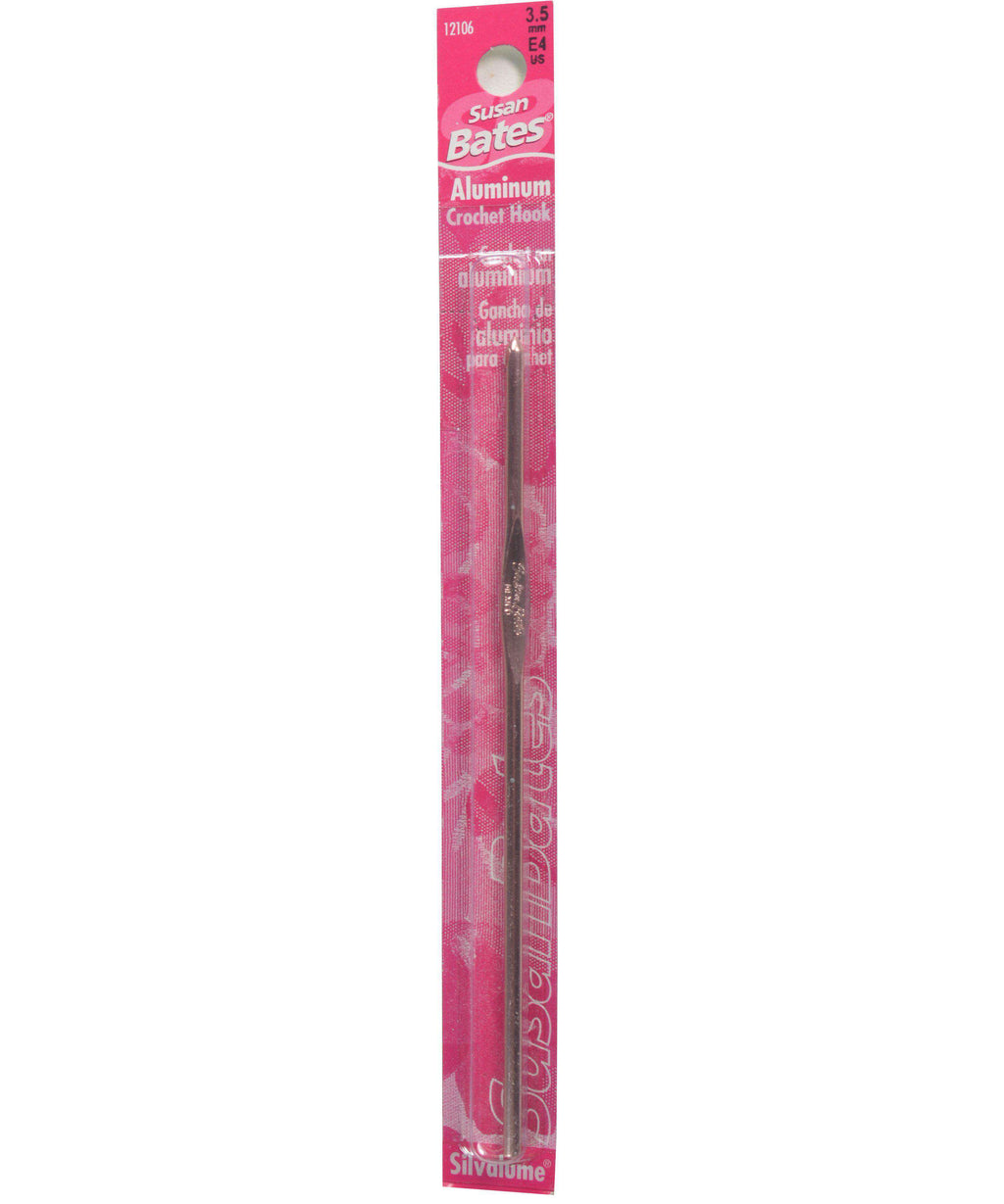 Susan Bates Silvalume 5.5" Crochet Hook-Needles-Susan Bates-US E, 3.50 mm-Alpaca Direct