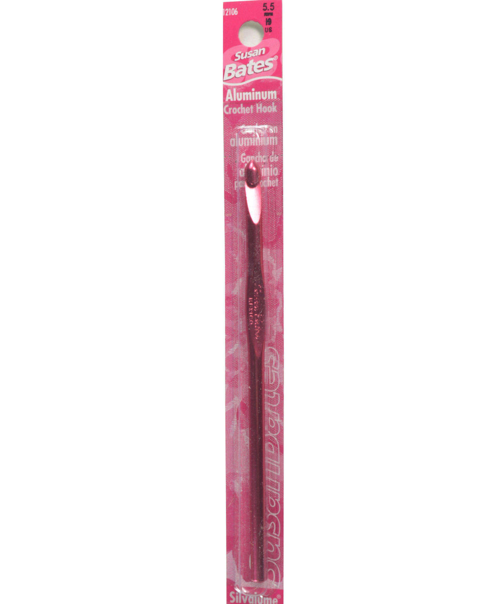 Susan Bates Silvalume 5.5" Crochet Hook-Needles-Susan Bates-US I, 5.5 mm-Alpaca Direct