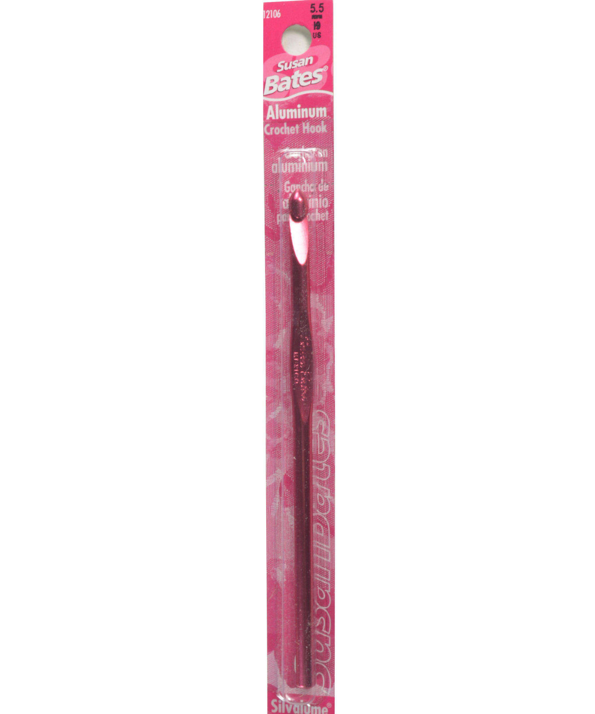 Susan Bates Silvalume 5.5&quot; Crochet Hook-Needles-Susan Bates-US I, 5.5 mm-Alpaca Direct