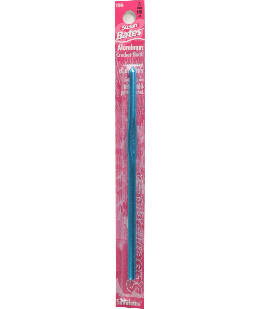 Susan Bates Silvalume 5.5" Crochet Hook-Needles-Susan Bates-US H, 5.0 mm-Alpaca Direct