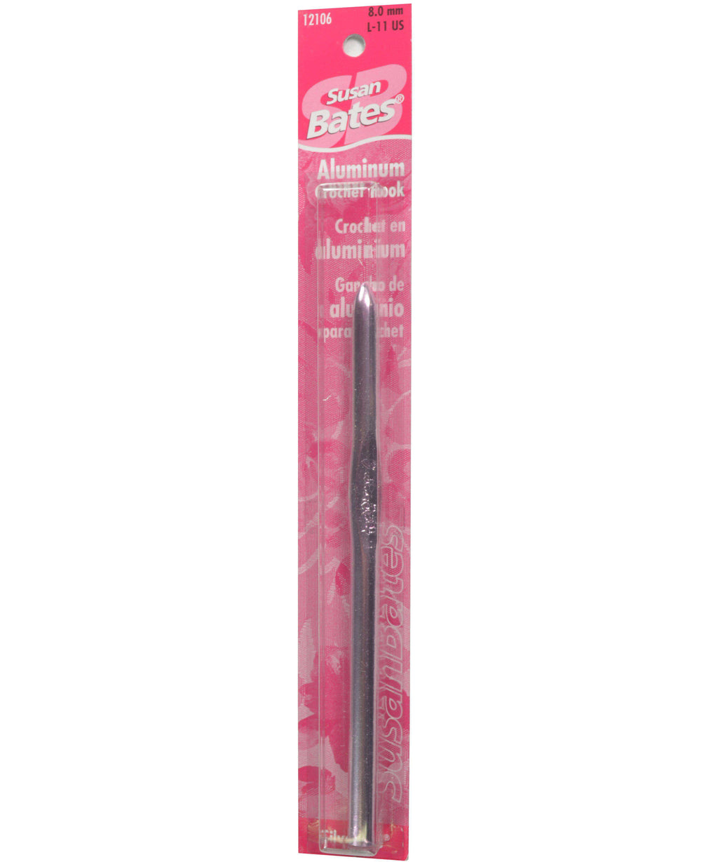 Susan Bates Silvalume 5.5" Crochet Hook-Needles-Susan Bates-US L, 8.0 mm-Alpaca Direct
