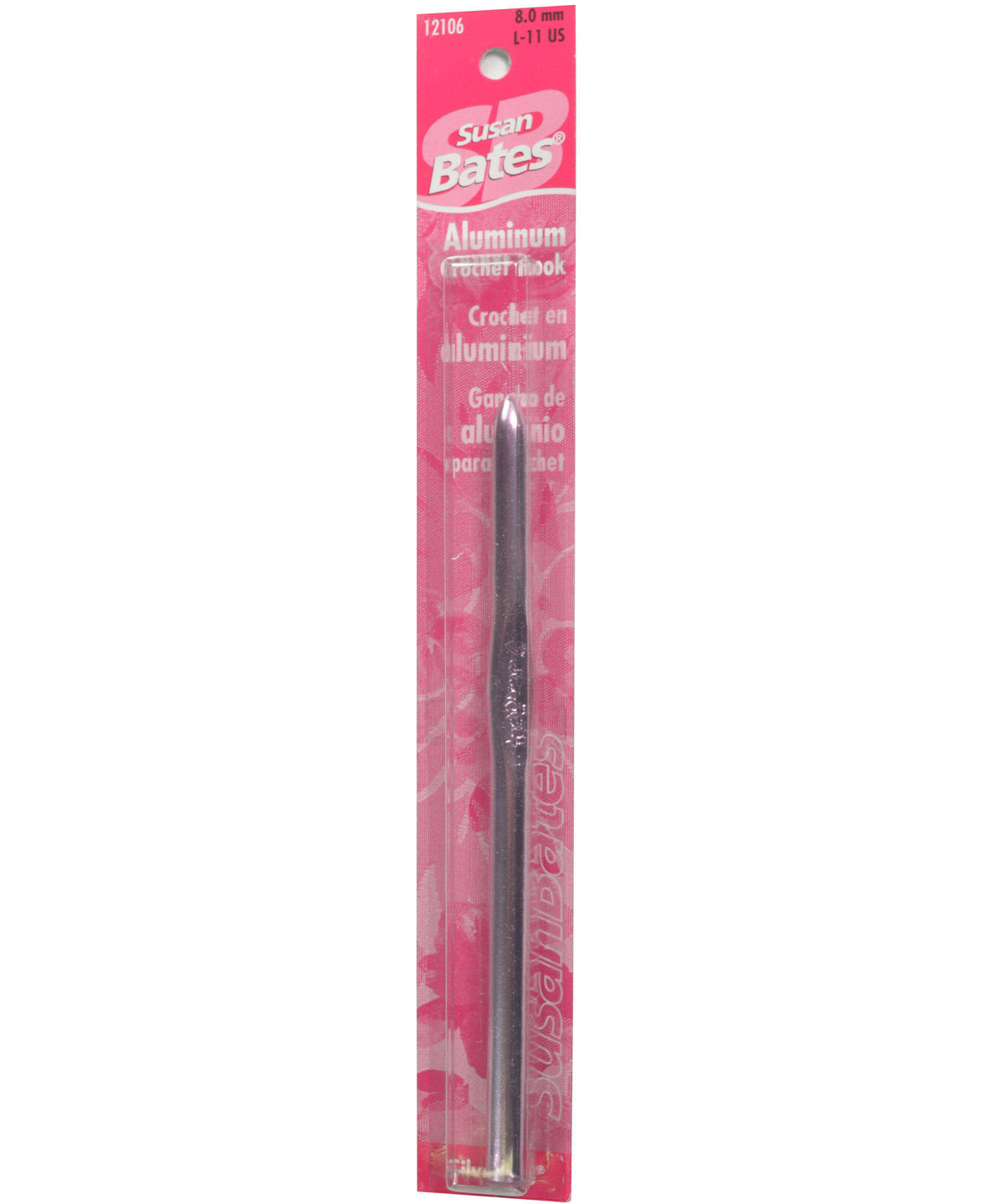 Susan Bates Silvalume 5.5" Crochet Hook-Needles-Susan Bates-US L, 8.0 mm-Alpaca Direct