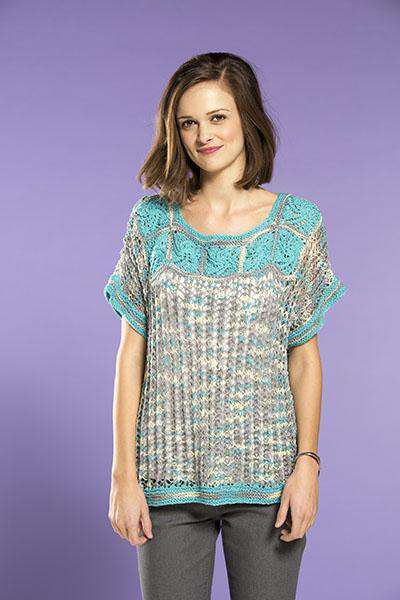 Swirling Eddy Tee by Amy Gunderson-Patterns-Universal Yarns-Alpaca Direct