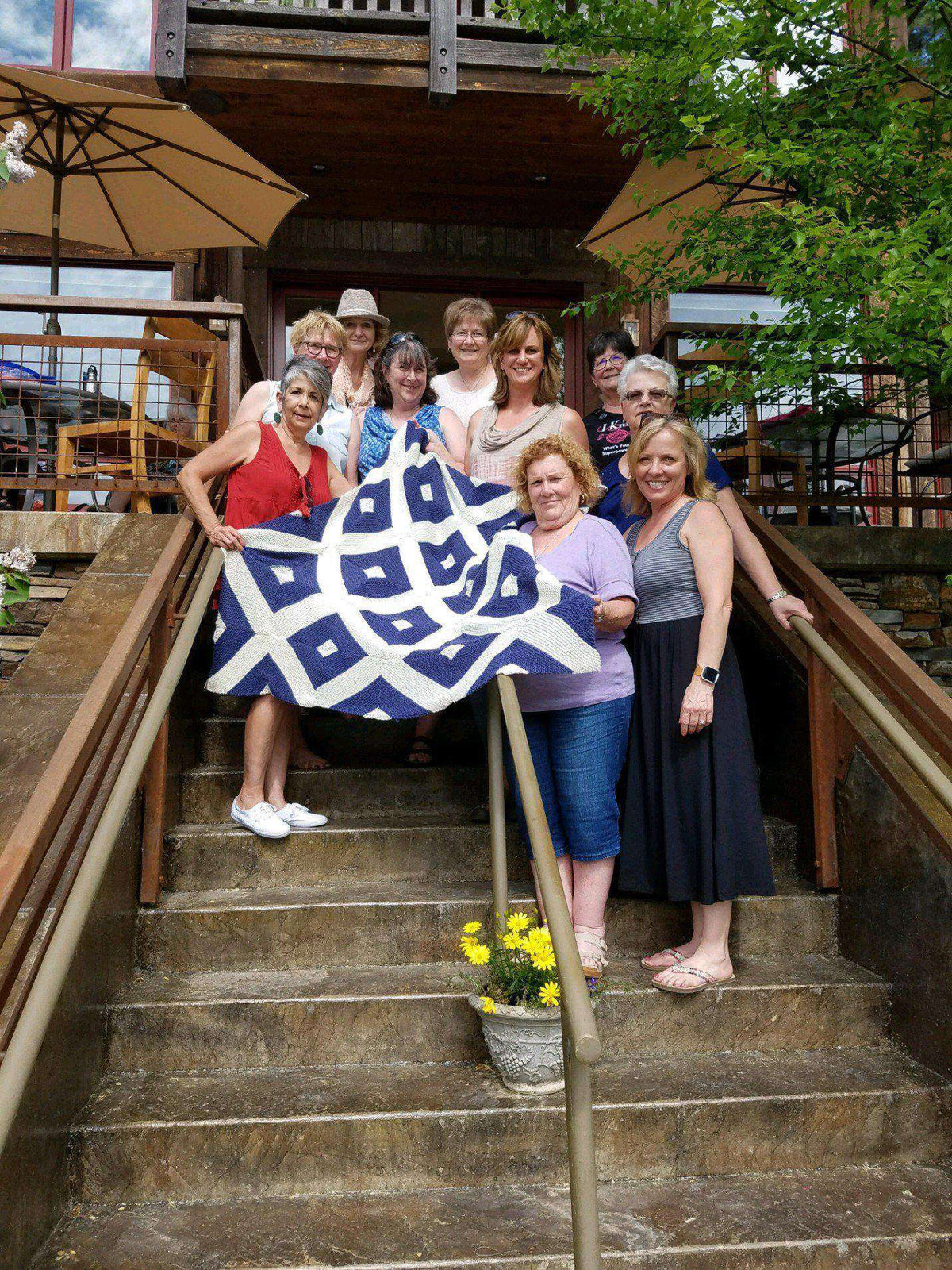 A Thin Blue Line Afghan Kit-kit-Alpaca Direct-Alpaca Direct