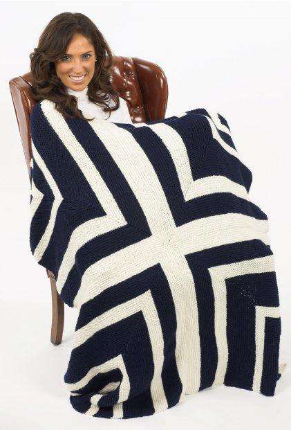 Mitered Square Stadium Blanket by Plymouth - F220-Patterns-Plymouth Yarn-Alpaca Direct Main image