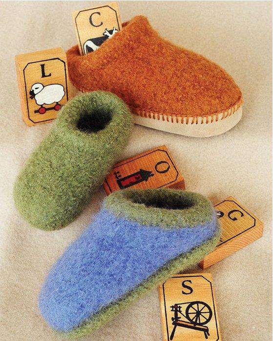 Children&#39;s Felt Clogs - in 5 sizes *Pattern*-Patterns-Fiber Trends-Alpaca Direct