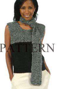 Alpaca Boucle/DK Sleeveless Top & Scarf Pattern-Patterns-Plymouth Yarn-Alpaca Direct Main image