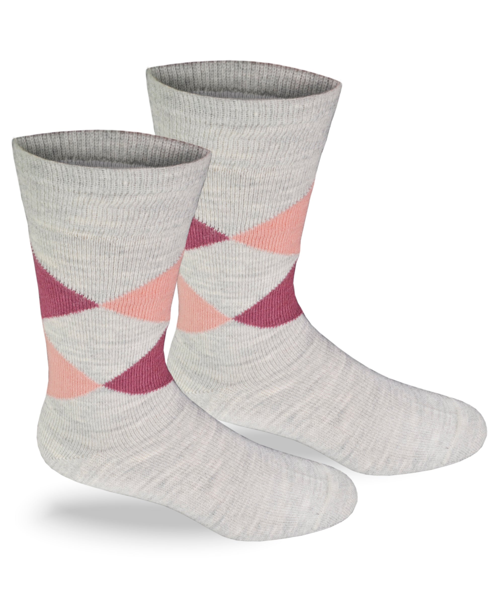 Highlander Argyle Alpaca Dress Socks-Socks-Alpaca Direct-X-Large-Pink Argyle-Alpaca Direct